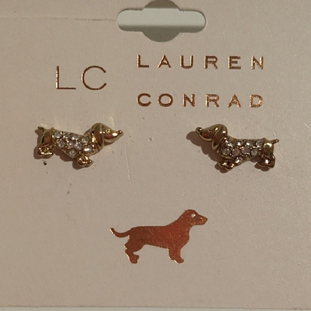 FREE with Purchase Kohl's Gold Dog Earrings